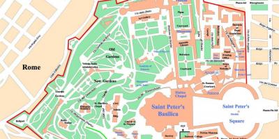 Polityczna mapa miasta Watykanu 