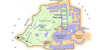 Mapa muzeów Watykańskich i Kaplicy sykstyńskiej