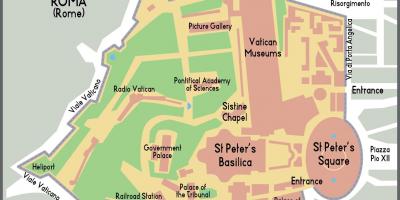 Mapa wejścia do Watykanu 