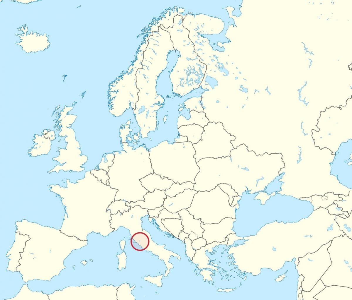 Mapa Watykan Europie